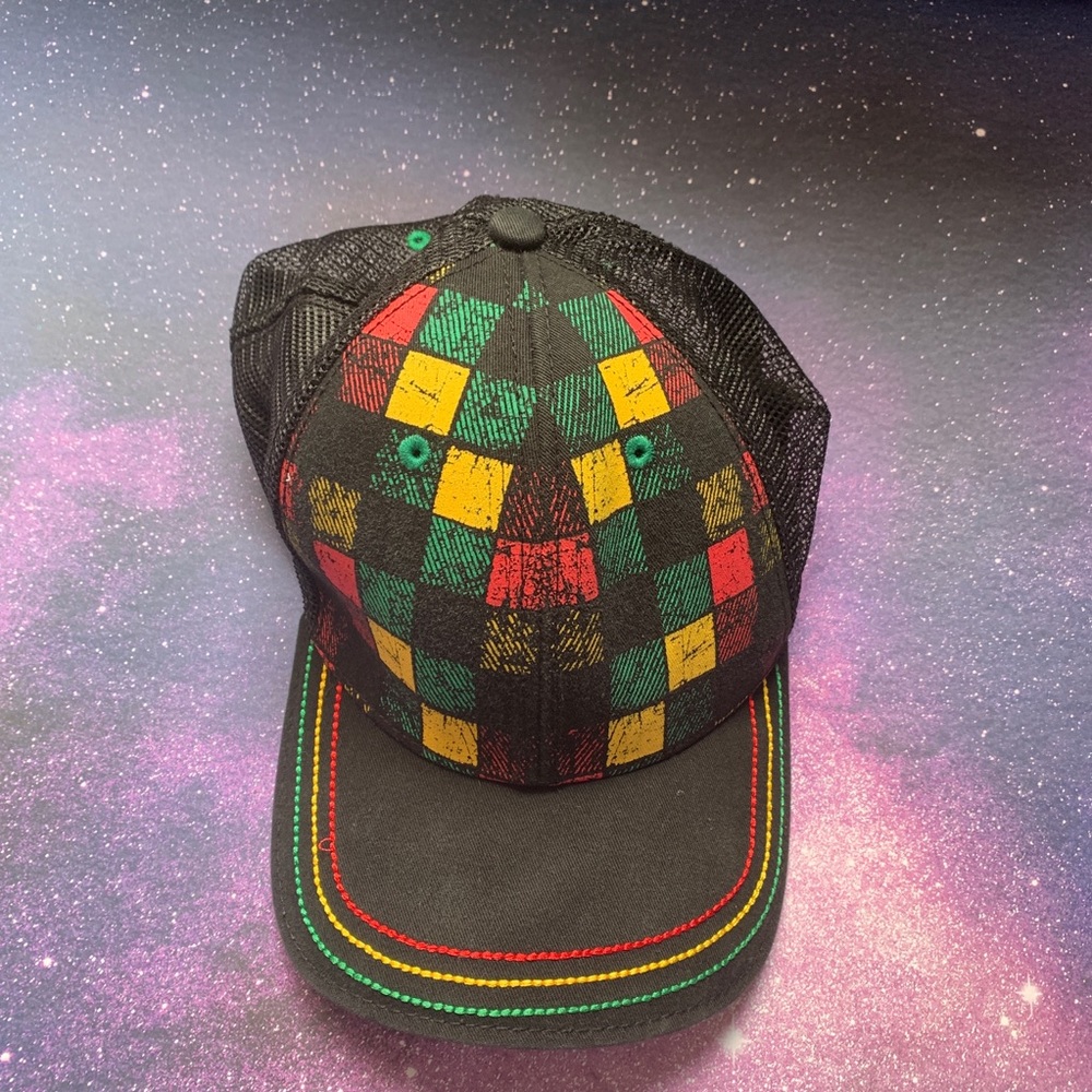 No Bad Ideas-Baseball Cap w/ Multicolored Squares